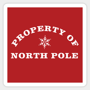 Property of North Pole - White Sticker
